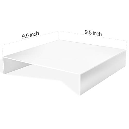Limostudio Table Top, 9.5 X 9.5 Inch, Black & White Acrylic Reflective Display Table Kit For Product Photography, Agg838 #TOP4