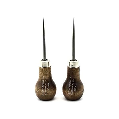 C.S. Osborne Scratch Awl #478 (3-7/8" Long) Leather Tools Made in USA Set of 2 Cover