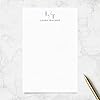 Personalized Monogram Notepad with Initials and Name, 50 or 100 Sheets Lined or Unlined in Choice of Colors, Tear Off Note Pad Memo Pad to Do List | Fairmont & Grove Paper Co. #3