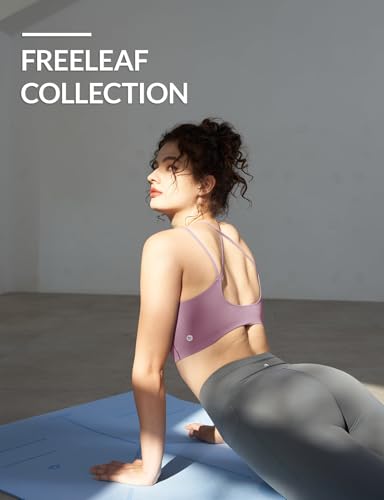 Image of baleaf everleaf Women's Sports Bra Longline, Molded Cup Yoga Bra Thin Strap Low Impact Workout Crop Tank Tops