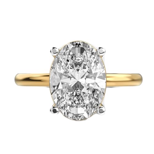 Bague moissanite Grace Is Beauty argent plaqué or pour sublimer vos soirées