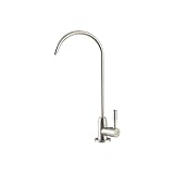 Fácil instalación. Grifo 1 Vía curvo cromado mate. Adaptable a todo tipo de equipos de Ósmosis Inversa Doméstica. Fácil instalación. Materiales de primera calidad. Bbagua.