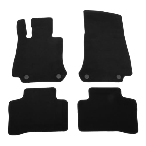 IKON MOTORSPORTS, Nylon Car Floor Mats Compatible with 2016-2022 Mercedes-Benz GLC-Class SUV & 2017-2023 GLC Coupe, OE Style Black Driver Passenger Car Carpets, Front Rear 4PCS Full Set