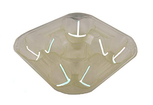 Eco-Friendly, Reusable Plastic Drink Carrier Tray BevTray (Clear). Designed to be Used Inside a BevBag and not on its own