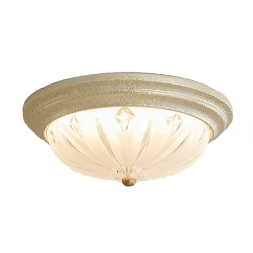 LLXTJJY Plafoniere country americane, lampada da soffitto for corridoio balcone, semplici plafoniere a LED in ferro stile for soggiorno camera letto(Gold,50cm)