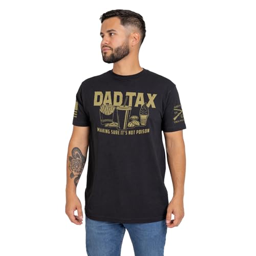 Grunt Style Dad Tax - Funny Dad Graphic Tee, Men's Short Sleeve T-Shirt (Black, Medium)
