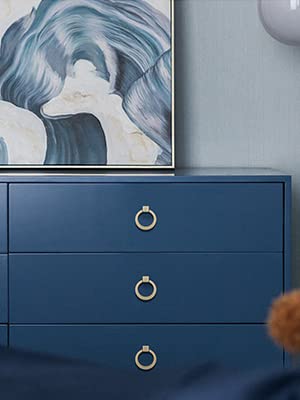 Weaverbird Gold Cabinet Knobs,Zinc Alloy Kitchen Hardware Drawer Pulls Brushed Brass Rings 1.57" Diameter, Pack Of 2 #TOP5