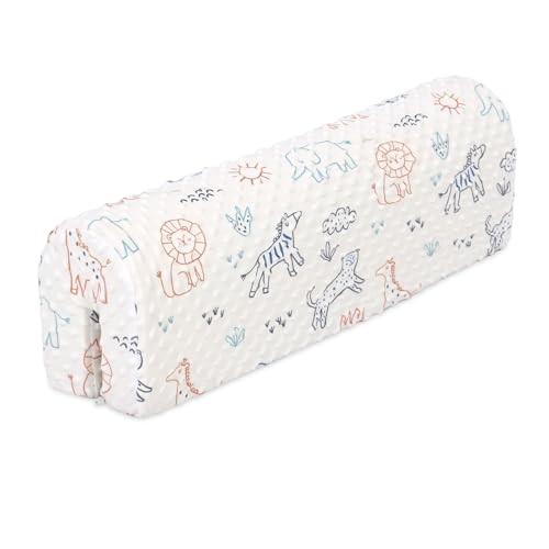 HAVARGO Protector de borde de cama para cunas, riel de cama, protector de parachoques, protección para marco de cama, protección para cuna, funda extraíble  70 cm
