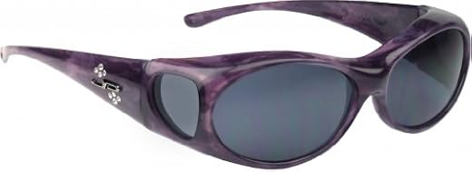 Jonathan Paul Fitovers Aurora Small Polarized Over Sunglasses ; Purple-Haze &amp; Polarvue Gray