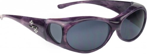 Jonathan Paul Fitovers Aurora Small Polarized Over Sunglasses ; Purple-Haze & Polarvue Gray