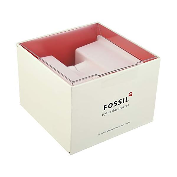 Fossil Men's 44mm Neutra Stainless Steel and Leather Hybrid Smart Watch, Color: Silver, Brown (Model: FTW1178)