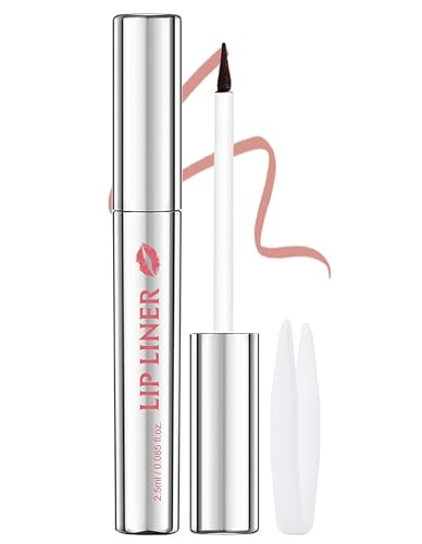 Erinde Peel Off Lip Liner Stain, Waterproof Long Lasting Lip Liner, Matte Finish Lip Liners Makeup, Smudge Proof Highly Pigmented Color, Transfer Proof Natural Peel-Off Lips Liners, #1 Rose Pink