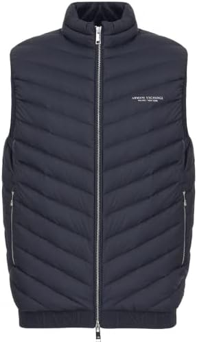Armani Exchange mens Real Down Quilted Packable Vest