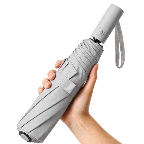 Image of ginoya brothers Premium Auto Open & Close Compact Travel Umbrella for Men & Women With 10 Durable Ribs Strong Wind Resistant Folding Easy to Carry Umbrella For Sun & Rain