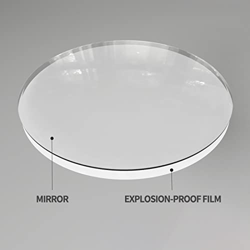 Dapai 36 Inch Frameless Round Wall Mirror .Large Circle Mirror With 1" Beveled Edge For Vanity, Bathroom, Bedroom, Or Entryways. #TOP3