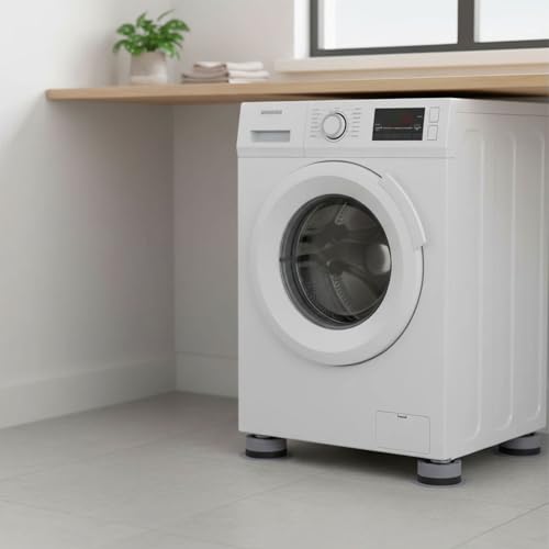 4 Stück Waschmaschine Schwingungsdämpfer für Waschmaschine, Antivibrationsmatte Universal, Rutschfeste Unterlage für Waschmaschine, Trockner, Kühlschrank und Tisch 3.8cm