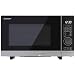 Sharp YC-PG204AE-S 2 in 1 Mikrowelle 20L, Silber, 700W, 900W Grill, Halbdigitale Steuerung, Freistehend