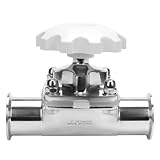 DERNORD Sanitary Diaphragm Valve Silicone Seal Stainless Steel 316L, 2' Tri Clamp Valve (2 inch Tube OD)