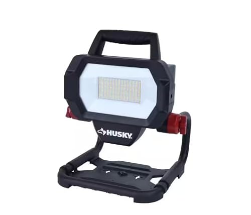 Husky 6,000 Lumen Hybrid LED Work Light with Rechargeable Battery