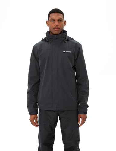VAUDE Men's Escape Bike Light Jacket |Wasserdichte 2-Lagen Regenjacke - Winddicht, Atmungsaktiv & Leicht | Netzfutter | Kapuze im Kragen | Reflektierende Elemente | Eco Finish