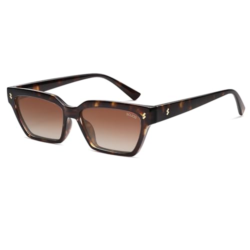 SOJOS Trendy gafas de sol polarizadas ojo de gato mujer hombre retro vintage gafas de sol clásicas con protección UV400 SJ2381