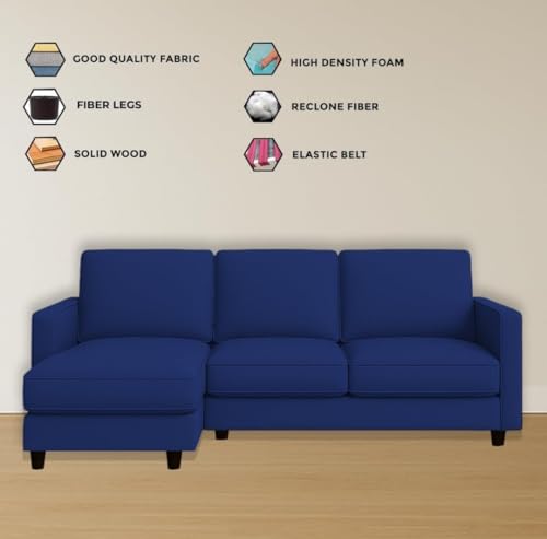 Image of The MM Furniture store Premium Fabric Sofa - Sapphire (4 Seater - LHS)