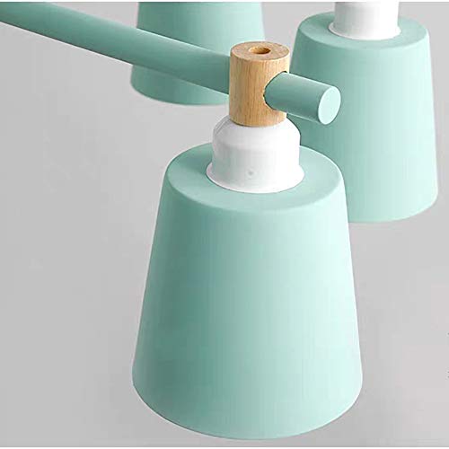 Lustre industriel E27 vert pour illuminer un salon sombre - 6