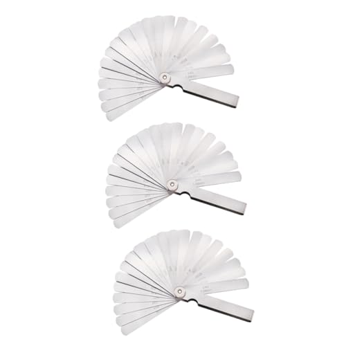 MUCKLILY 3pcs Gap Gauge Feeler Gauge Dual Sides and Metric Imperial Ruler for Designers