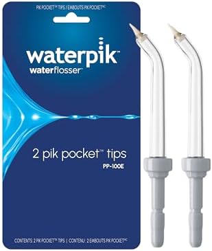 Waterpik Water Flosser Pik Pocket Replacement Tips, 2 Count PP-100E