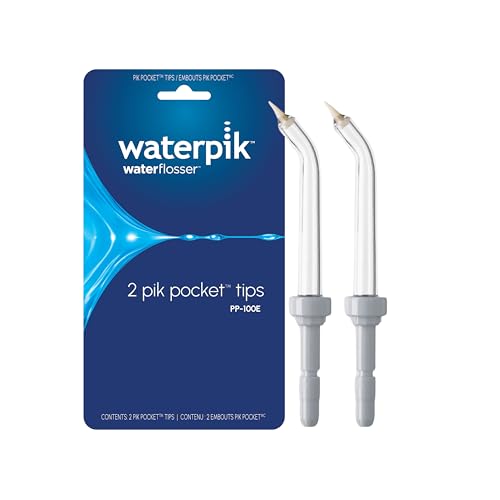 Waterpik Genuine Pik Pocket Replacement Tips, Water Flosser Tip Replacement, PP-100E, 2 Count...