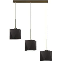 Lamparas Holandesas Antiguas Michigan - Lámpara de techo con pantalla de lámpara, marco marrón, dorado antiguo