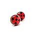 Stud Earrings, Ladybug, 10 mm, Round Studs for Women Girls, Handmade, Invisible Clip on or Posts for Sensitive Ears (Ladybug Invisible Plastic Clip On Posts)