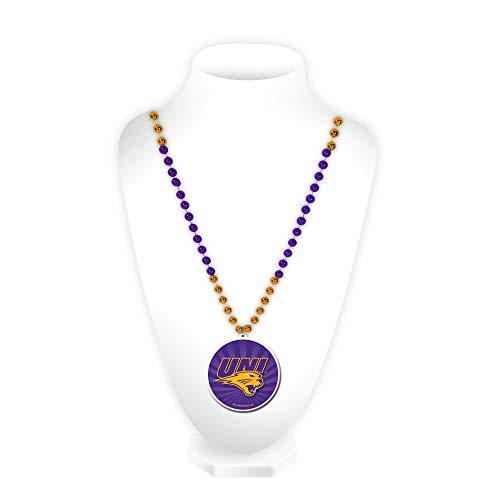 Rico Industries NCAA Northern Iowa Panthers Team Logo Mardi Gras Style Beads