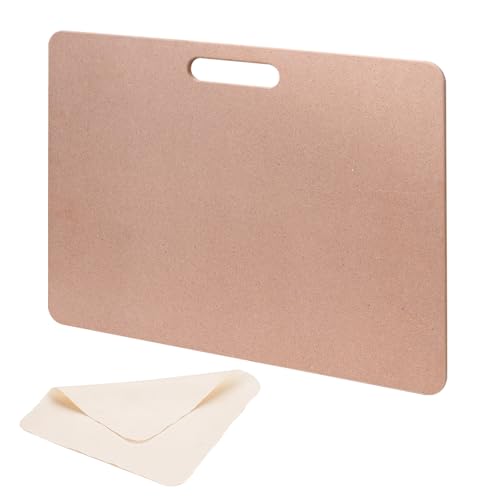 LEOLIO 13 x 17 Inch Clay Wedging Board with Built-in Handle, Portable HDF Board for Clay Art Enthusiasts, 1/2‘’ Thickness Clay Board for Crafts Ceramics Pottery Tools
