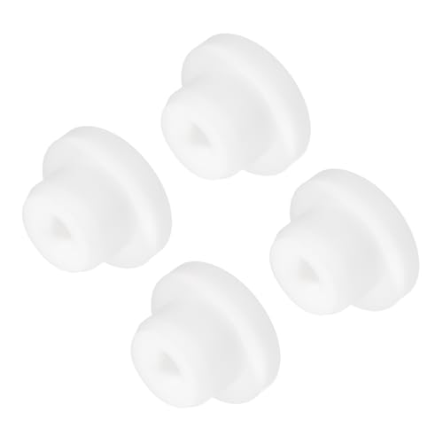 Image of MECCANIXITY 4pcs T-Shaped Silicone Plugs 16mm 5 /8 Inch Dia Snap in Plug Hole Seal Cover Round Rubber Stopper for Kitchen Rubber Bulkheads Waterproof Sealing Plugs White
