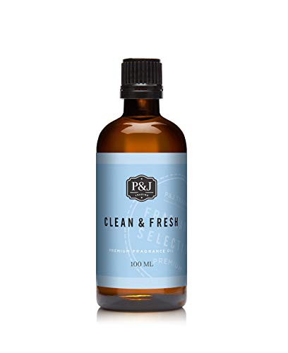 P&J Trading Clean & Fresh Fragrance Oil for Candle Making, Soap Making, Slime, Diffusers, Home, and Crafts - 100ml