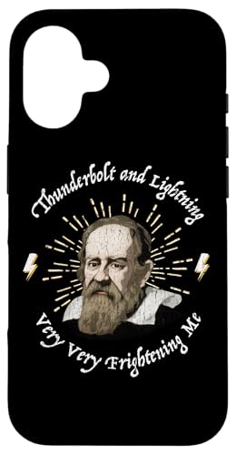 Funny Galileo Thunderbolt Lightning Very Frishening Me Meme X}zP[X iPhone 16 p