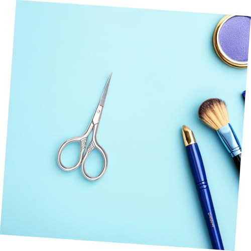 SOESFOUFU 4個鼻毛カットはさみ ステンレス製 先端 手動操作 メンズ顔毛トリマー 眉毛 口ひげ あごひげ用 多機能グルーミングツール 電池不要で