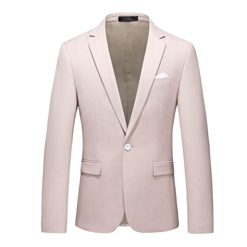 Blazer bouton unique homme veste unie cintrée pour style chic