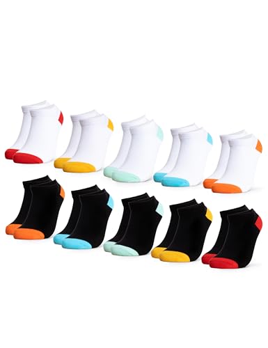 Occulto socquette fille & garçon lot de 10 (modèle: Piccolo) 31-34 Blanc Noir