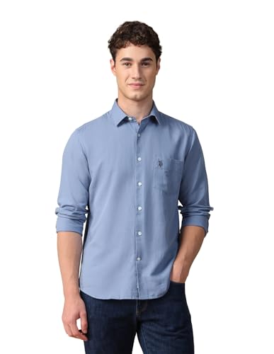 Image of U.s.Polo Association Men's Solid Tailored fit Shirt