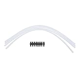 Aramox Tubi per Latte in Silicone Trasparente Confezione da 4 Tubi di Ricambio per Macchina da caffè da 38 Cm con 8 Connettori per Macchine Automatiche per Schiuma di Latte, Cappuccino e (4