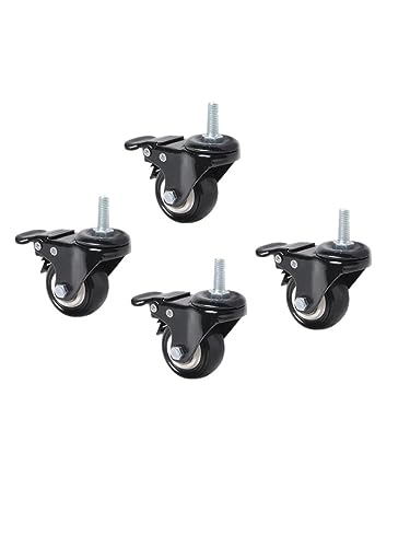 Double roulement fluide pour cette roulette solide en polyuréthane Pu noir