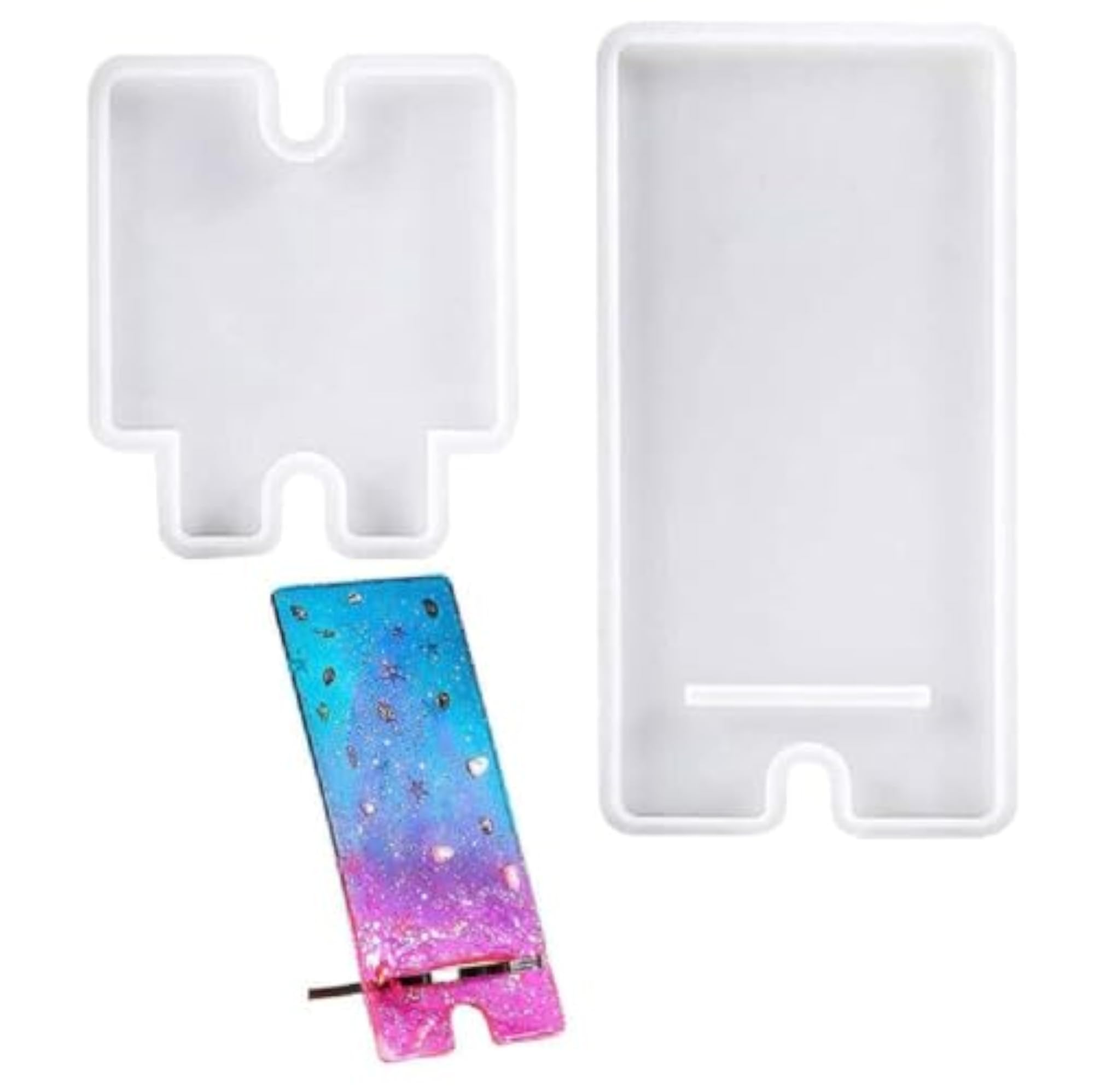 Set of 2 Decorative Silicone Molds for Mobile Stands & Tablet Holders