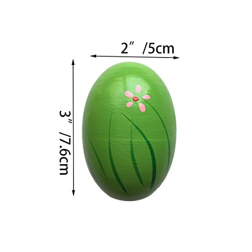 Jofan 12 Pack Wooden Percussion Musical Shake Eggs Easter Egg Shakers For Kids Boys Girls Toddlers Easter Basket Stuffers Gifts #TOP5