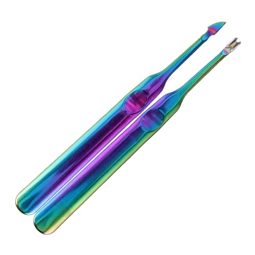 Ipetboom Cuticle Care Kit Fork Knife Stainless Steel Nail Art Tools Dead Skin Remover Foot Care Nail Maintenance