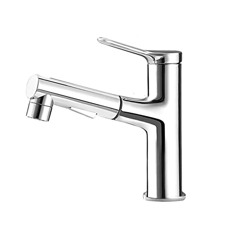 Robinet d'évier pour salle de bain long et flexible double mode
