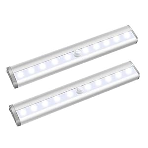 10 LED onderbouwlamp sensor kastverlichting licht voor detectie van personenherkenning nachtlampje met bewegingsmelder batterij type sterke bandmagneet