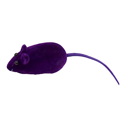 HNQH 5 peças de mouses para gato, rato de flocos de gato, rato de borracha vocal divertido, pequeno