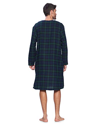 Ashford & Brooks Mens Flannel Long Sleeve Sleep Nightshirt4